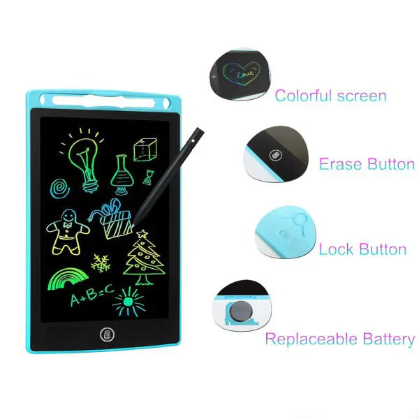 LCD Writing Tablet With Digital Pen For Kids - Eraseable Digital Drawing Doodling Pad For Kids
