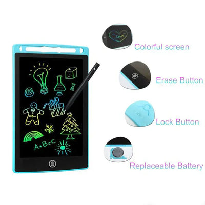 LCD Writing Tablet With Digital Pen For Kids - Eraseable Digital Drawing Doodling Pad For Kids
