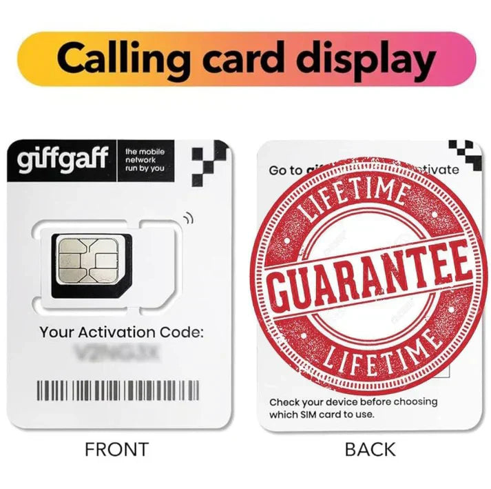 GiffGaff UK Sim Card in Pakistan for Tiktok Live